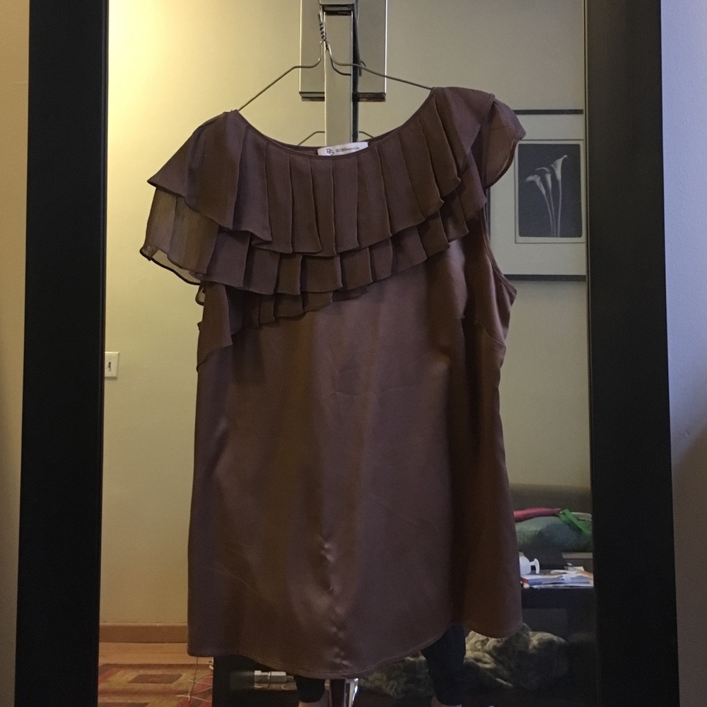 Bcbg asymmetric shirt